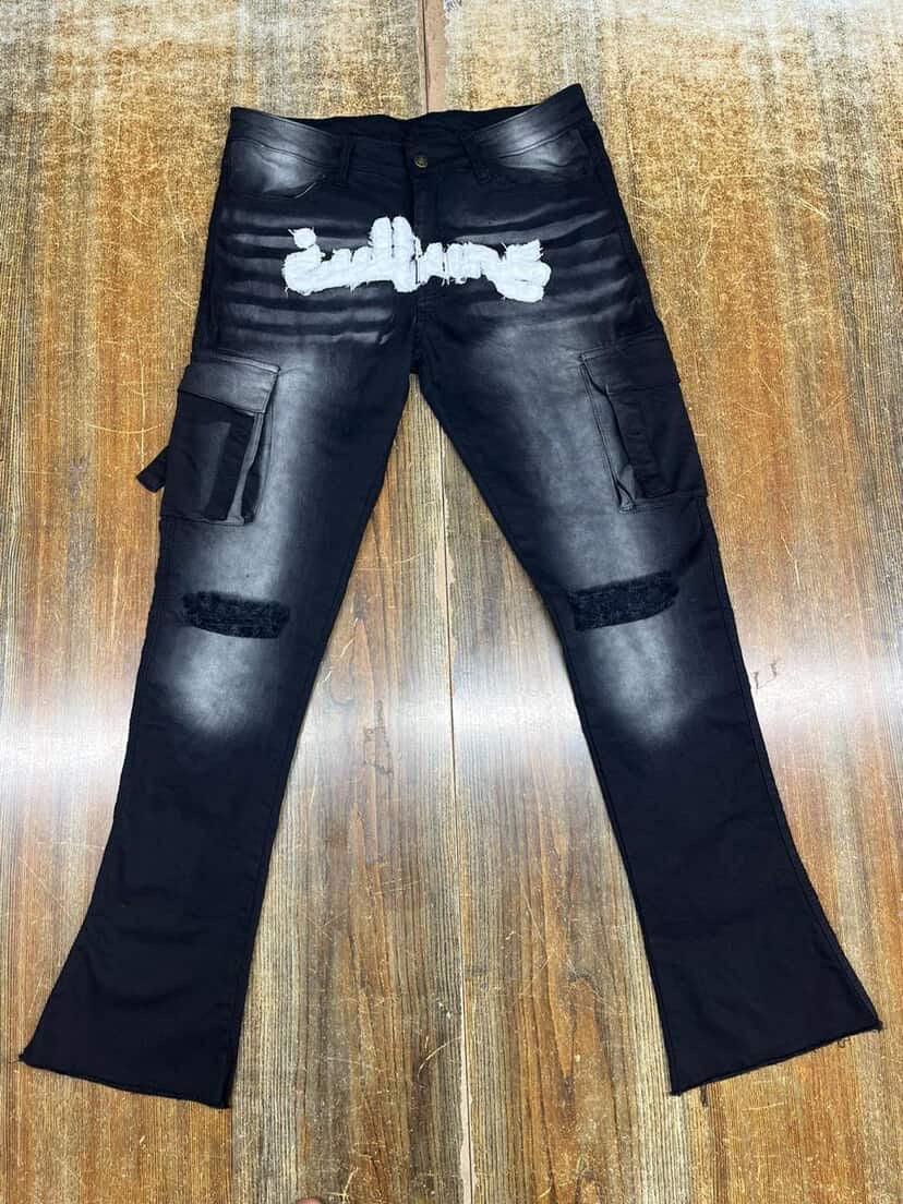 “Culture Script” Cargo Jeans