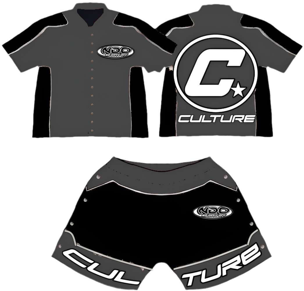 Snap Panel Short Set Black