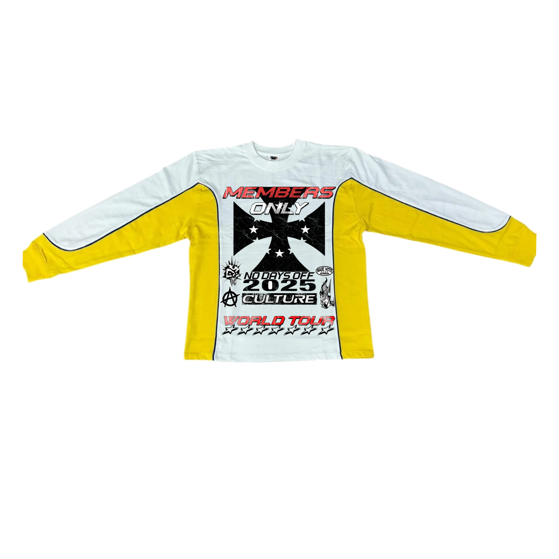 "Biker World Tour" Panel Long Sleeve