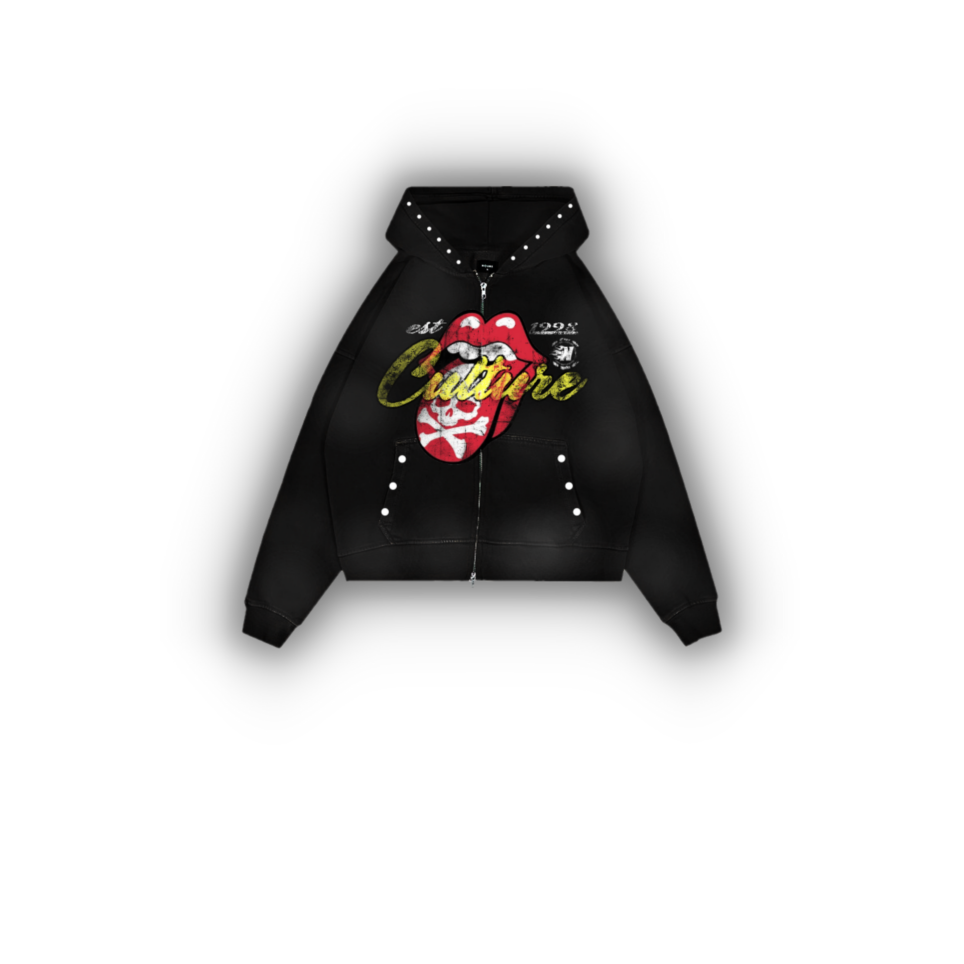 "Rolling Stone" Oversized Zip-up